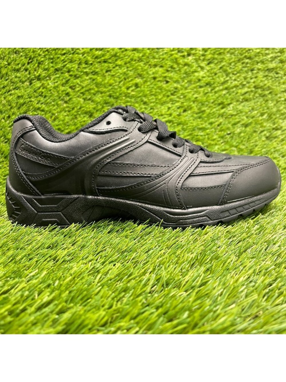 Genuine Grip 1110 Womens Size 7.5 Black Leather Steel Toe Work Jogger Shoes